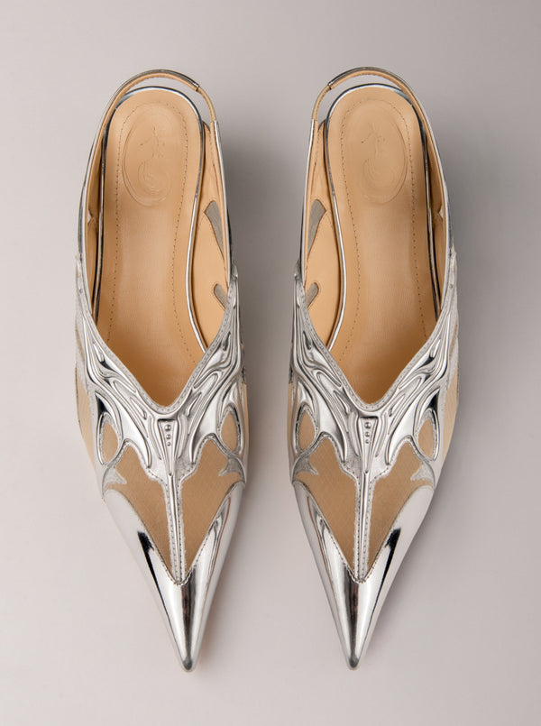 Silver Scylla Pumps-Invasive Modification-APOC STORE