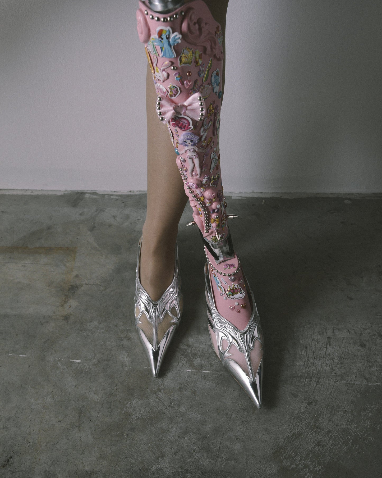 Silver Scylla Pumps-Invasive Modification-APOC STORE