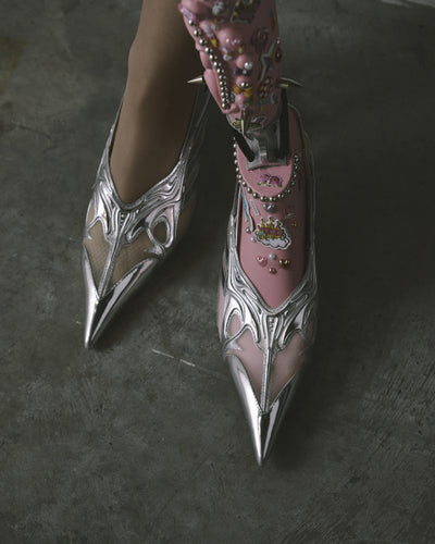 Silver Scylla Pumps-Invasive Modification-APOC STORE