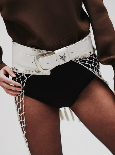 Pirate belt long Ivory-INAN-APOC STORE