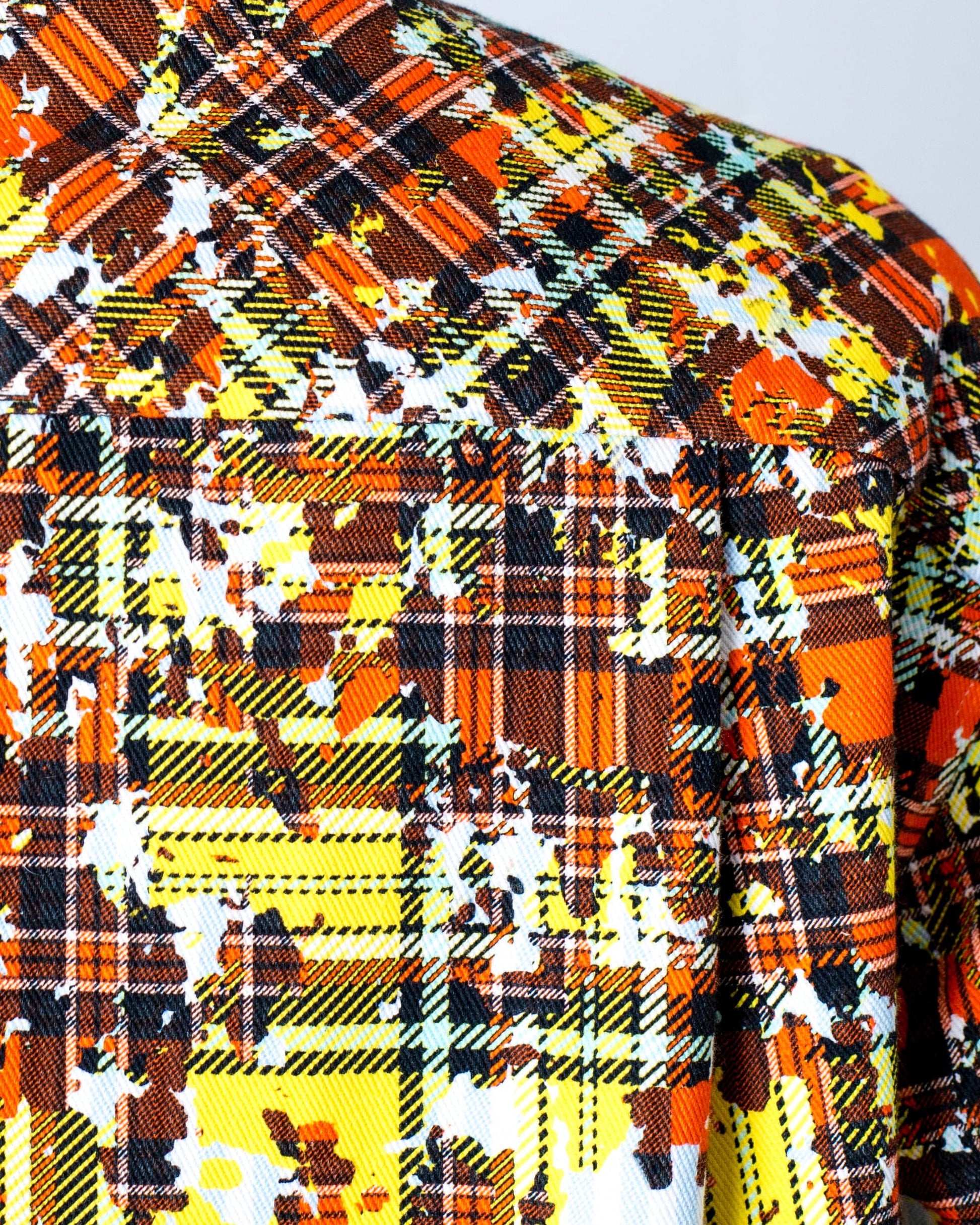 DISTRESSED CHECK TWILL SHIRT-KAWAkEY-APOC STORE