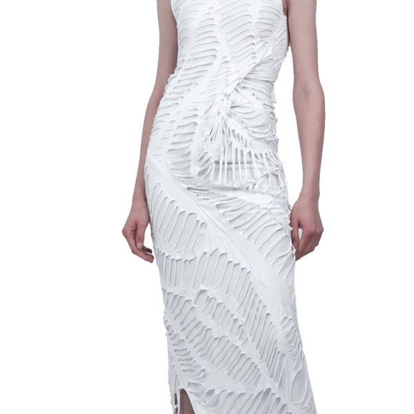 CUT JERSEY DRAPED DRESS-Sia Arnika-APOC STORE