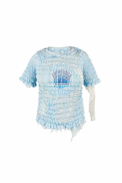 Unwoven Deconstructed T-shirt Blue-Constanca Entrudo-APOC STORE