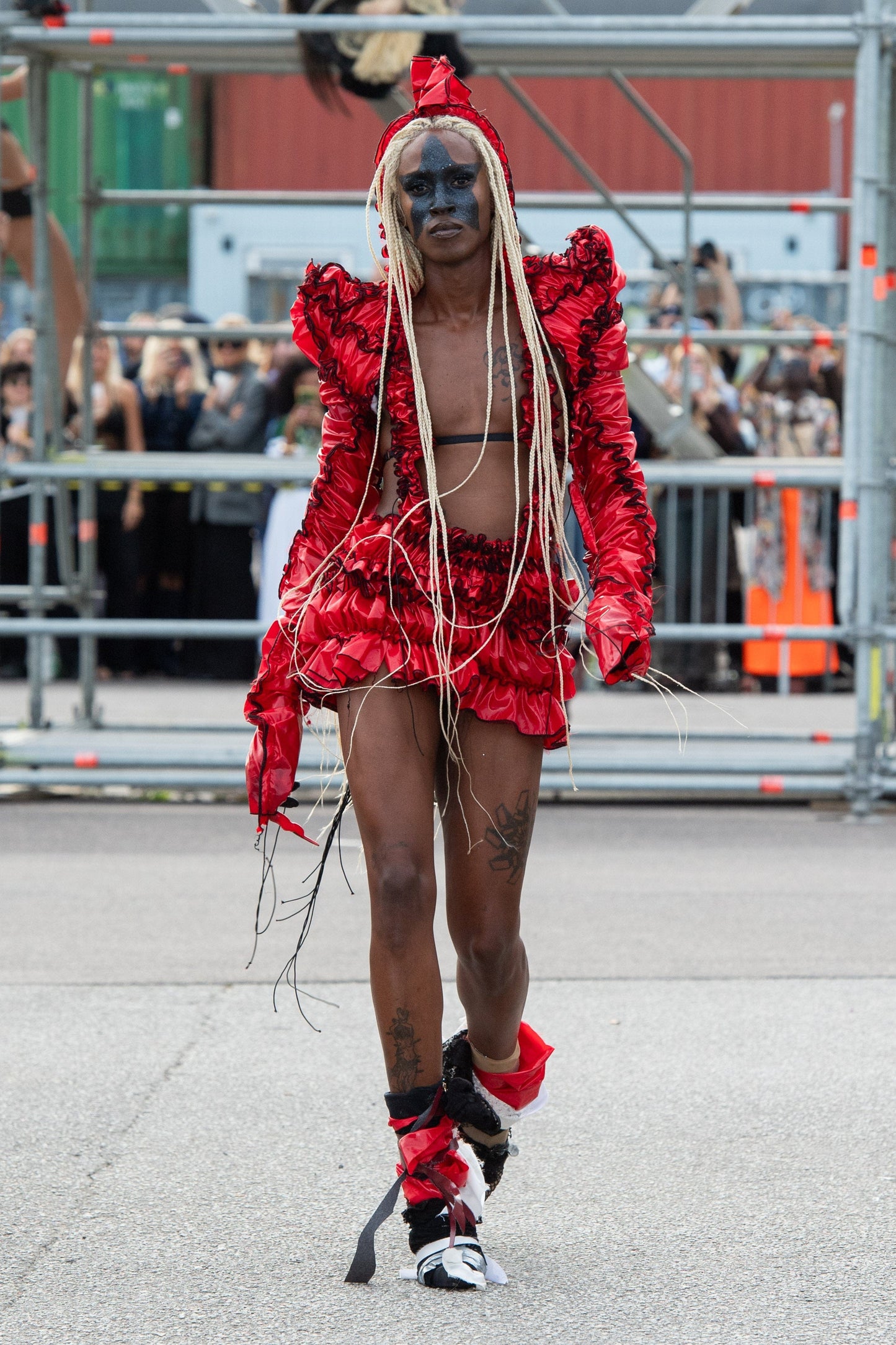 Red Mohawke Dress-Alectra Rothschild / Masculina-APOC STORE