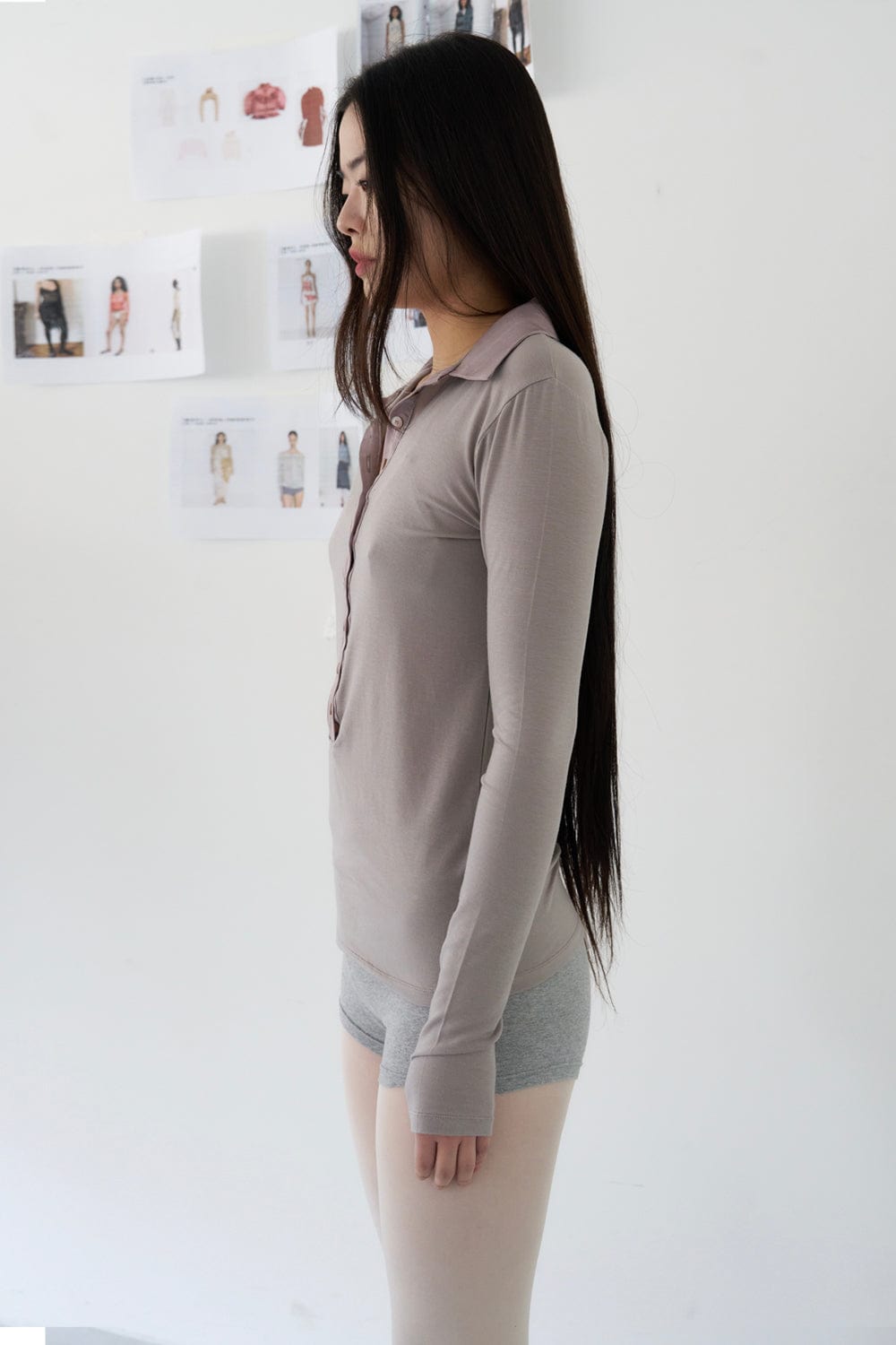 POLO JERSEY SHIRTS (DARKISH LILAC)-Lalameemee-APOC STORE