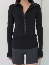 POLO JERSEY SHIRTS (BLACK)-Lalameemee-APOC STORE