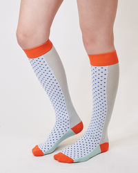 blue micro dot knee high socks-NIAMH GALEA-APOC STORE