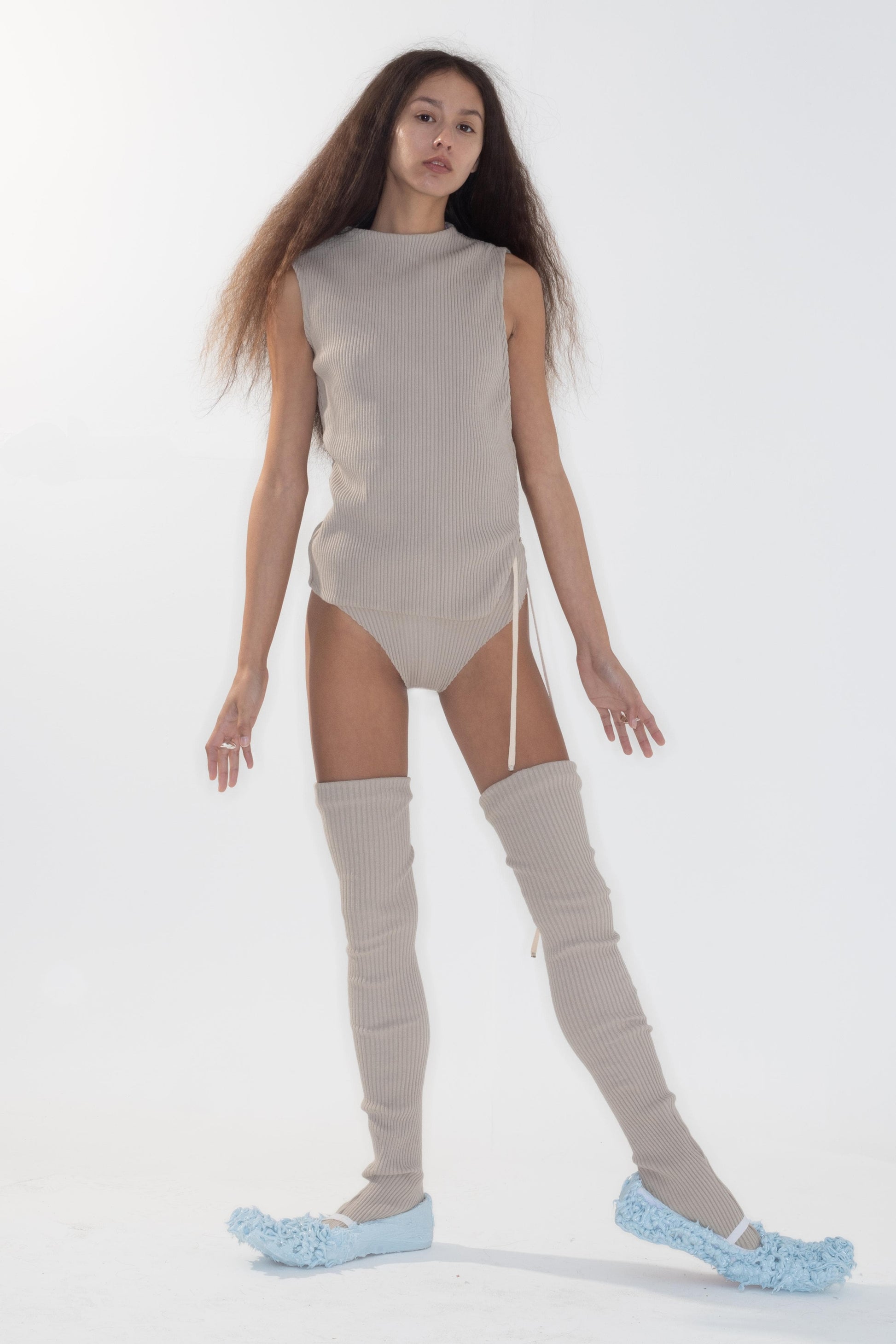 STEVIE KNIT SEAM SOCKS-Issa Eakin-APOC STORE