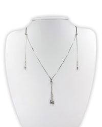 Silver tassel necklace 03-Jaekim-APOC STORE