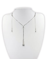 Silver tassel necklace 03-Jaekim-APOC STORE