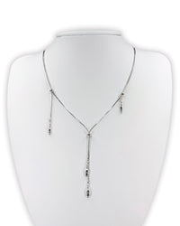 Silver tassel necklace 03-Jaekim-APOC STORE
