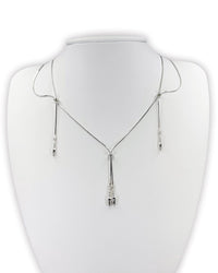 Silver tassel necklace 03-Jaekim-APOC STORE