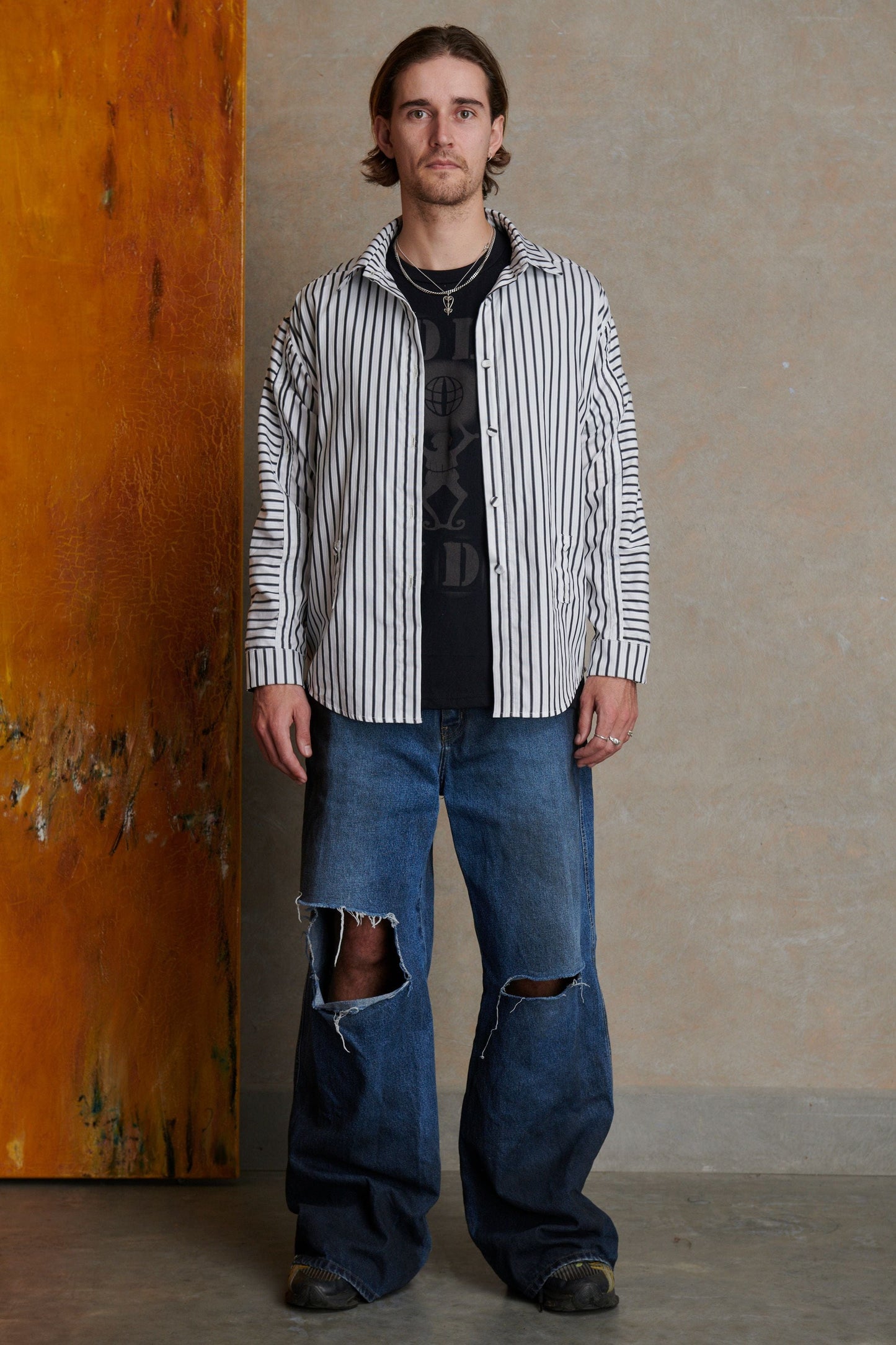 Placket Shirt - Stripe-Karlaidlaw-APOC STORE
