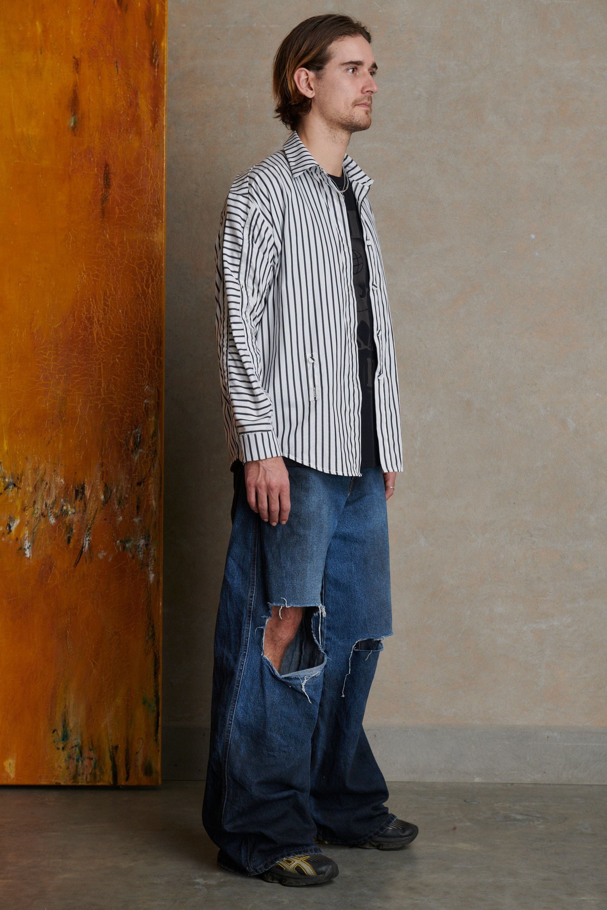 Placket Shirt - Stripe-Karlaidlaw-APOC STORE