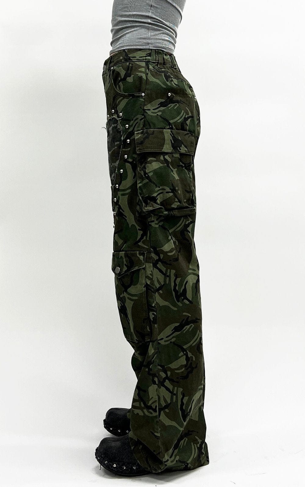 heart cargo pants camo-Nibgnus-APOC STORE