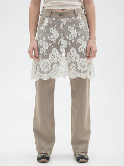 LACES SKIRT TROUSERS-GARBAGE CORE-APOC STORE