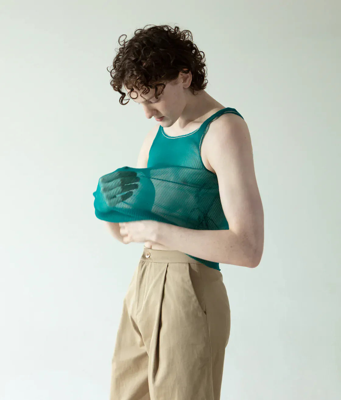 Monofilament Tank - Teal-Khanh Brice Nguyen-APOC STORE