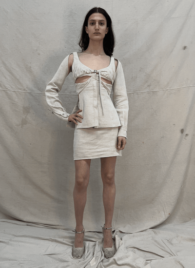 SINGLE STRAP MINI SKIRT-Elena Velez-APOC STORE