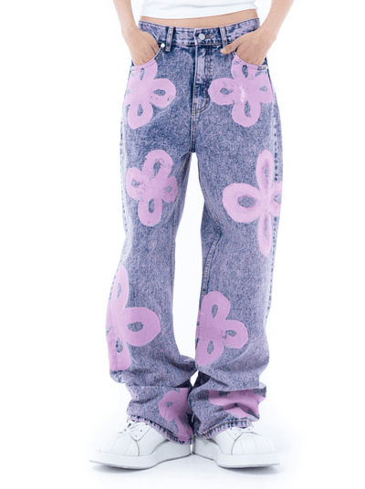 surgery painted clover jeans 'pink denim'-Surgery-APOC STORE