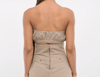 DENIM BANDEAU TOP-Elena Velez-APOC STORE