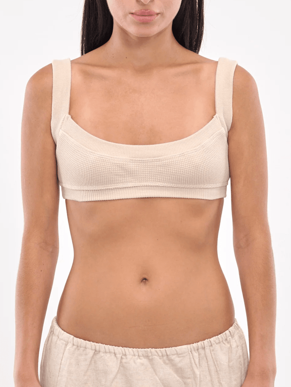 WAFFLE KNIT BRALETTE-Elena Velez-APOC STORE