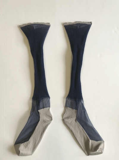 Navy Monofilament Socks-Khanh Brice Nguyen-APOC STORE
