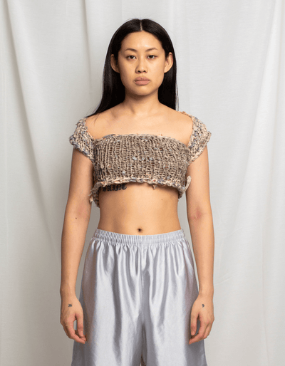 Recycled Silk Cropped Tee-VAISSEAU-APOC STORE
