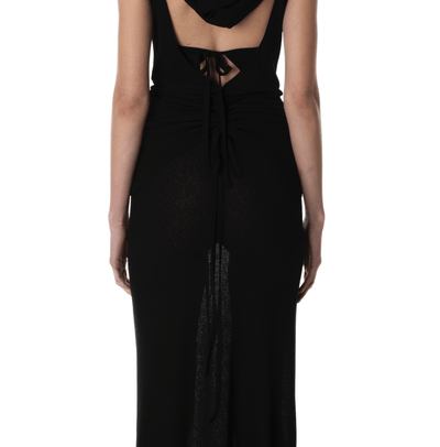 HEART HOOD DRESS BLACK-Nibgnus-APOC STORE