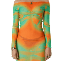 BUTTERFLY DRESS ORANGE-Nibgnus-APOC STORE