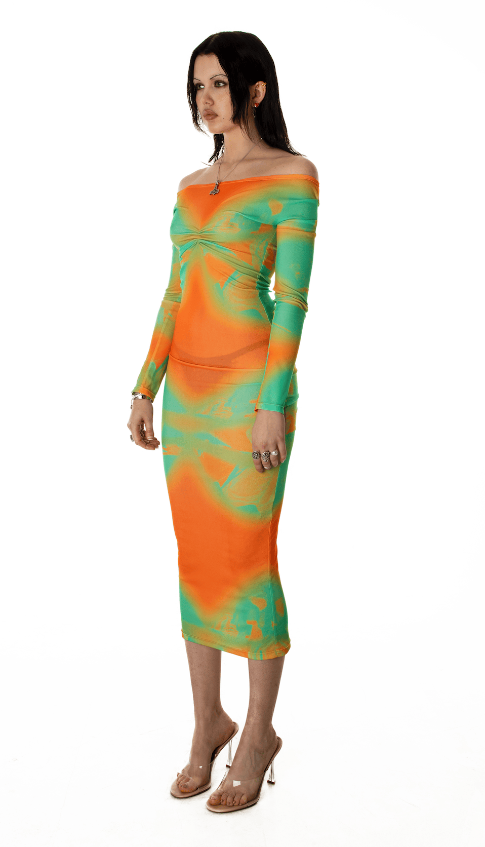 BUTTERFLY DRESS ORANGE-Nibgnus-APOC STORE