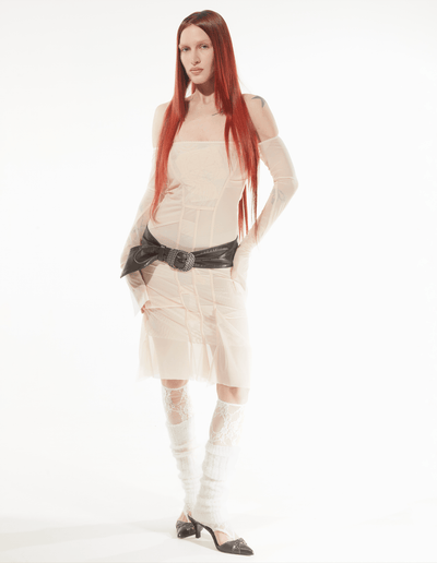 Draped off shoulder dress-Nastyamasha-APOC STORE