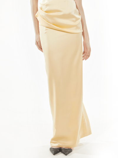 Long satin skirt with slit on the back-Nastyamasha-APOC STORE