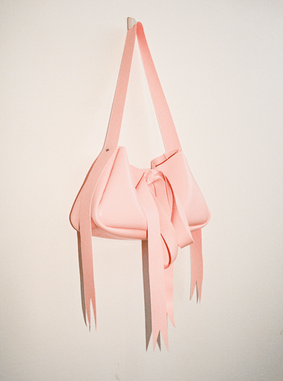 Latex Bow Bag Baby Pink-Soft Skin Latex-APOC STORE