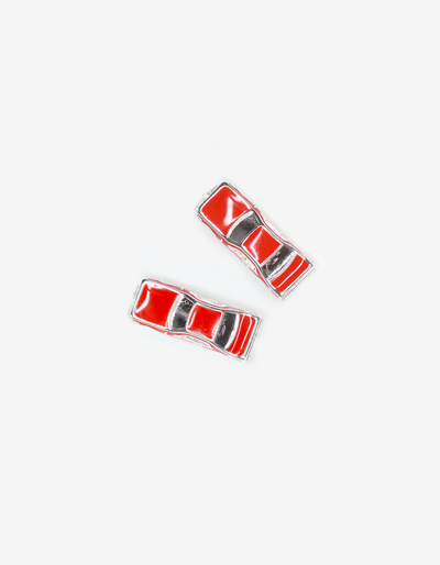 Traffic Jam Earrings Red-Marland Backus-APOC STORE