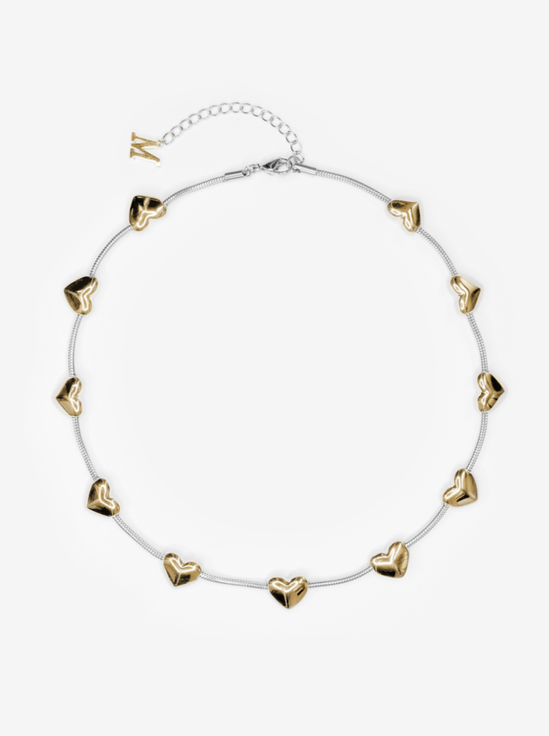 Lil heart necklace Gold-Marland Backus-APOC STORE
