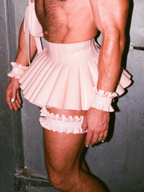 Bubble Skirt Pink-Soft Skin Latex-APOC STORE