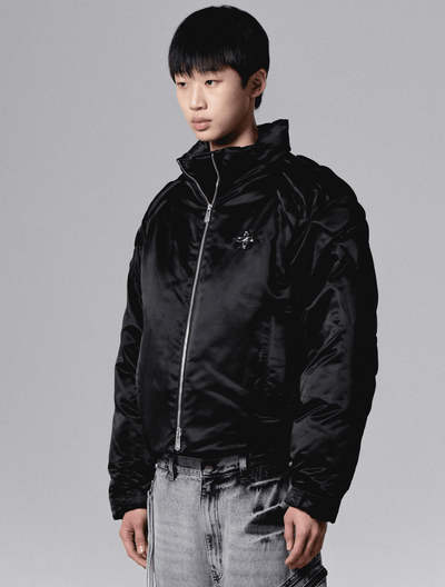 surgery biker embossing puffer jacket 'black'-Surgery-APOC STORE