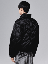 surgery biker embossing puffer jacket 'black'-Surgery-APOC STORE