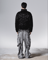 surgery biker embossing puffer jacket 'black'-Surgery-APOC STORE