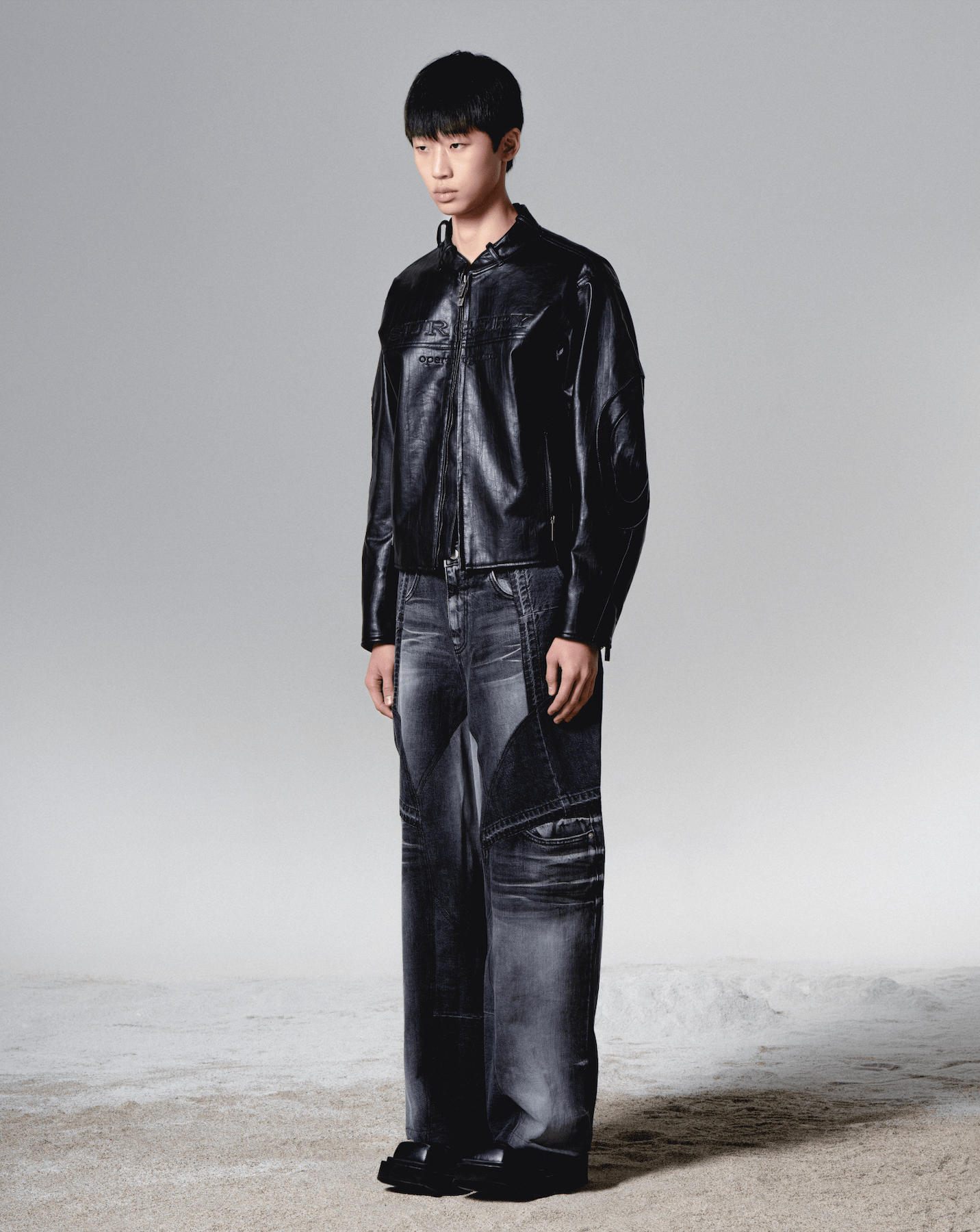 surgery stratum leather rider jacket 'black'-Surgery-APOC STORE