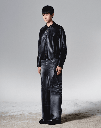 surgery stratum leather rider jacket 'black'-Surgery-APOC STORE