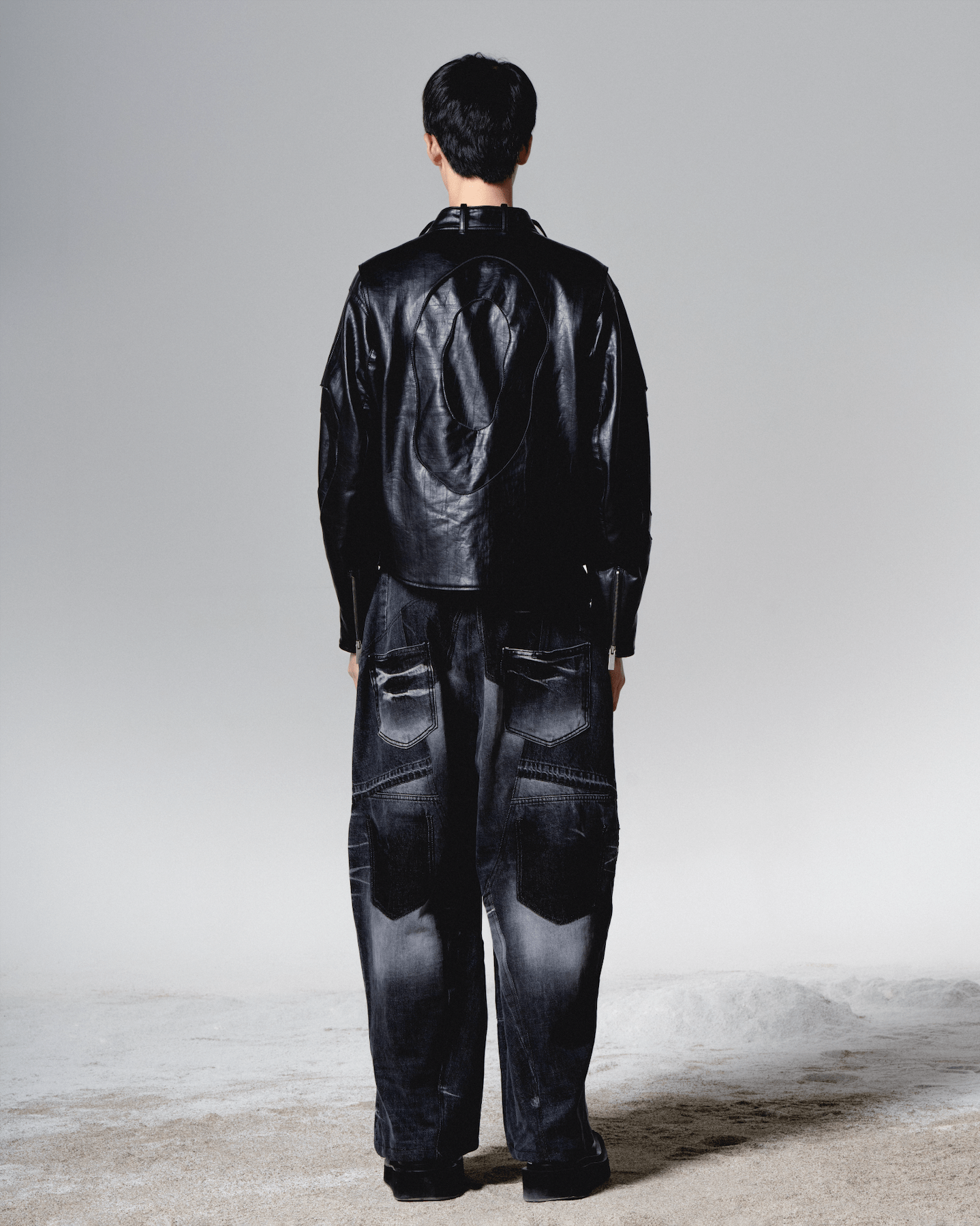 surgery stratum leather rider jacket 'black'-Surgery-APOC STORE