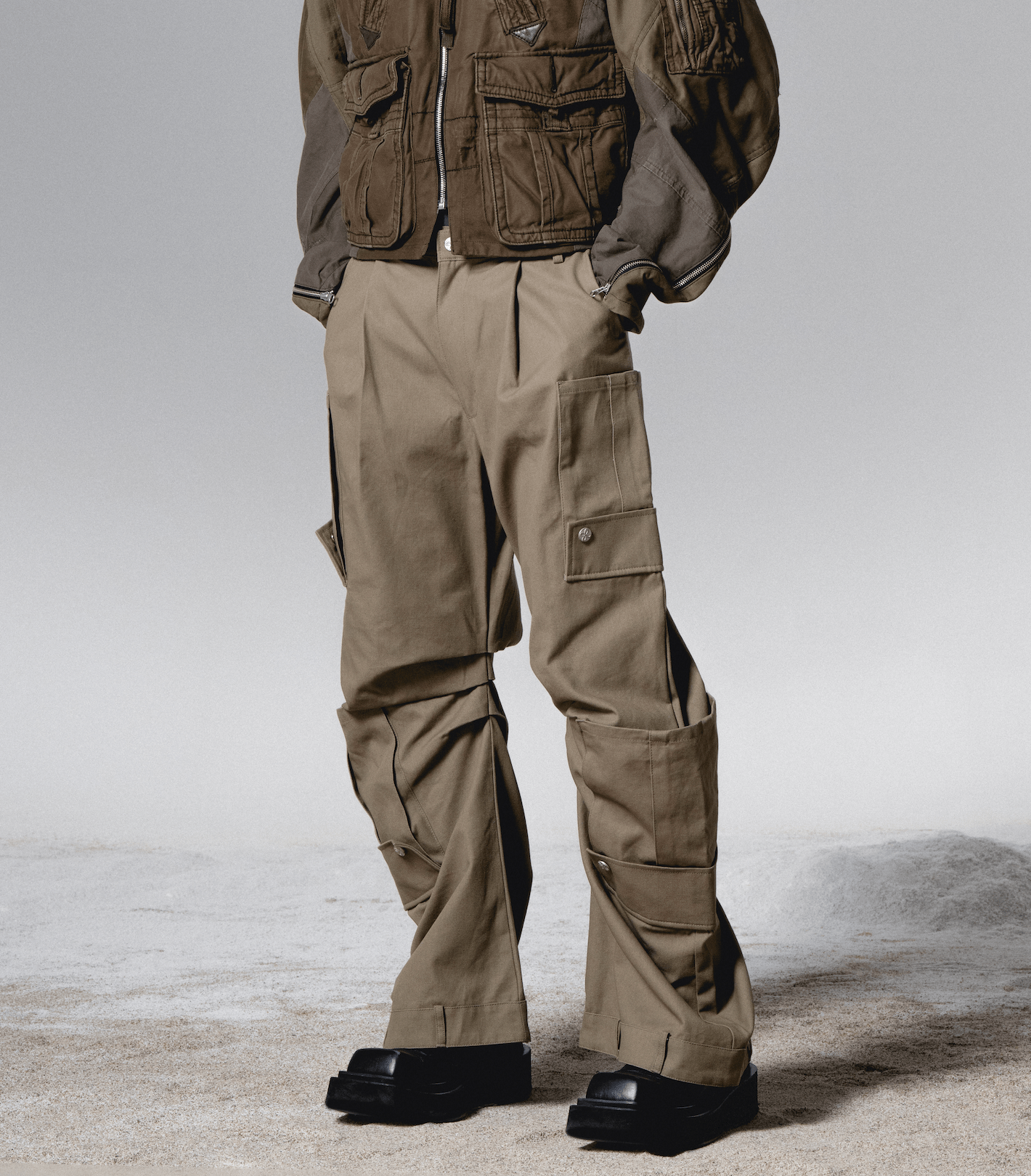 surgery reverse 4 pocket cargo pants 'khaki'-Surgery-APOC STORE