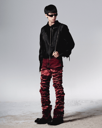 surgery yoonseul long length double jeans 'flame'-Surgery-APOC STORE