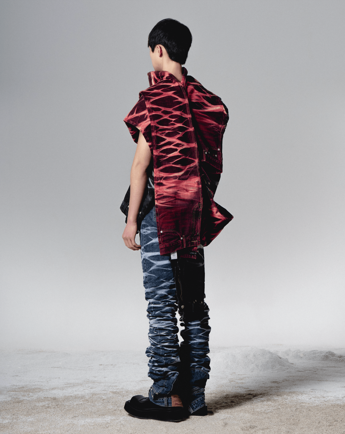 surgery yoonseul long length double jeans 'blue'-Surgery-APOC STORE