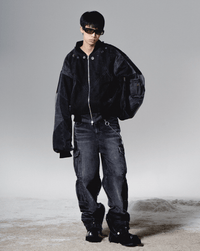 surgery cargo double jeans 'black denim'-Surgery-APOC STORE