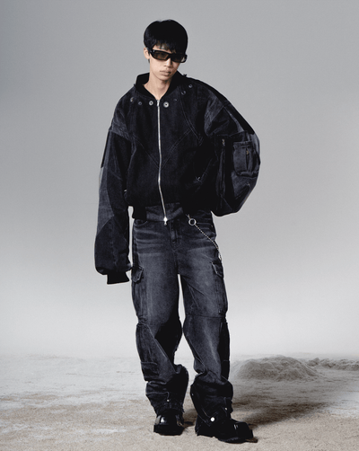 surgery cargo double jeans 'black denim'-Surgery-APOC STORE