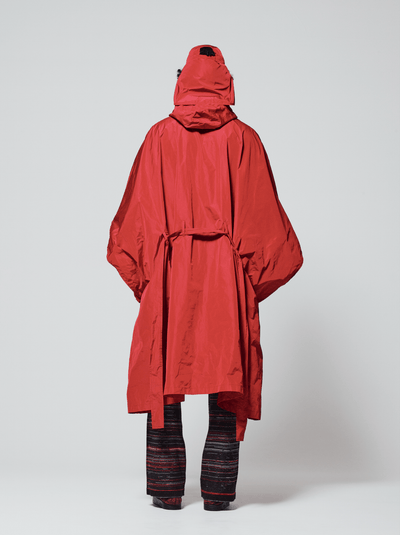 SUPPORTER PONCHO COAT RED-Cognomen-APOC STORE