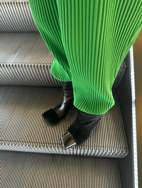 Asymmetry Slashed Fur Ankle Boots-Sung Ju-APOC STORE