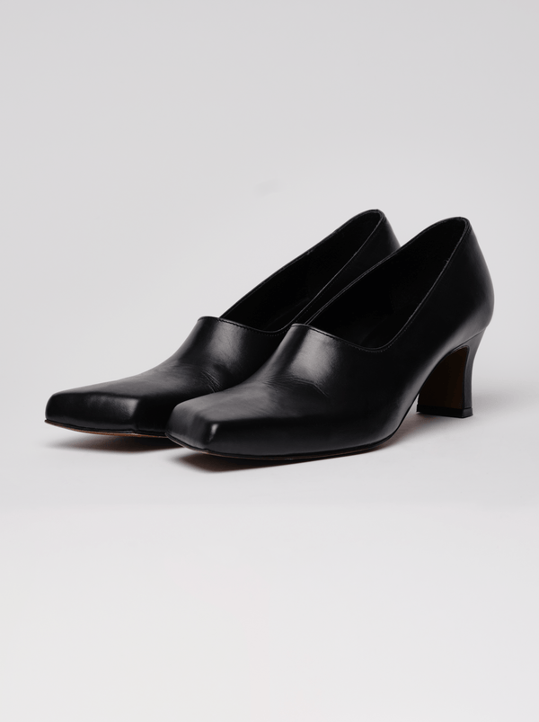 Black slashed heels-Sung Ju-APOC STORE